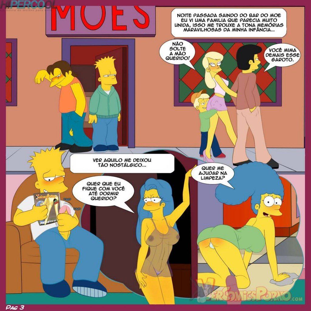 Quadrinho erótico Os Simpsons - Velhos hábitos