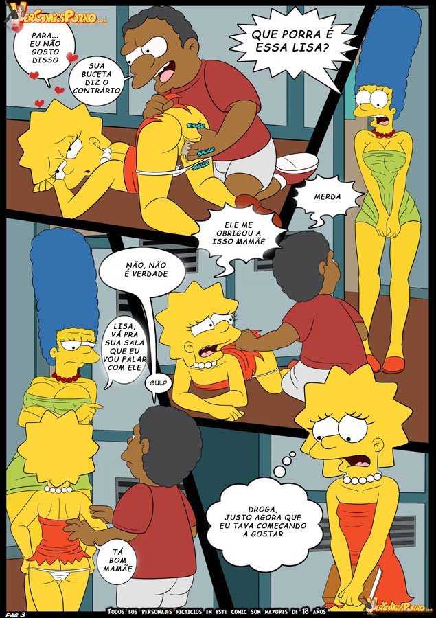 Os Simpsons porno Lisa e marge sendo fodidas por menino - Foto 4