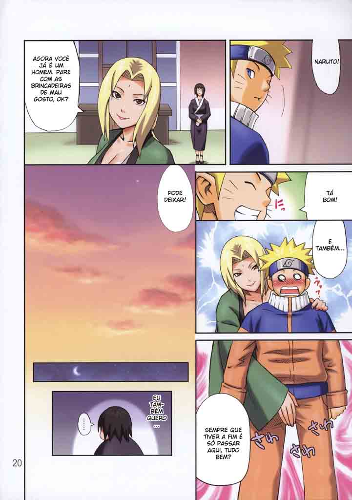 Tsunade ensinando tudo sobre sexo ao Naruto