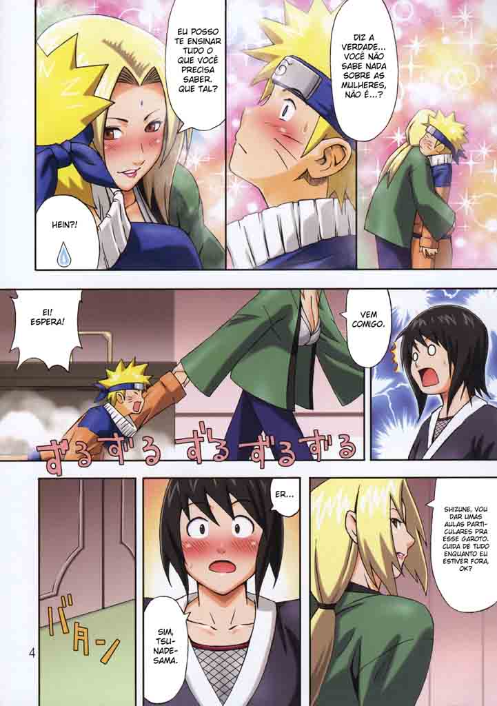 Tsunade ensinando tudo sobre sexo ao Naruto