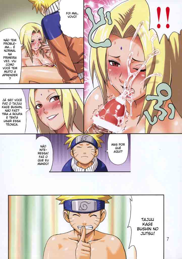 Tsunade ensinando tudo sobre sexo ao Naruto