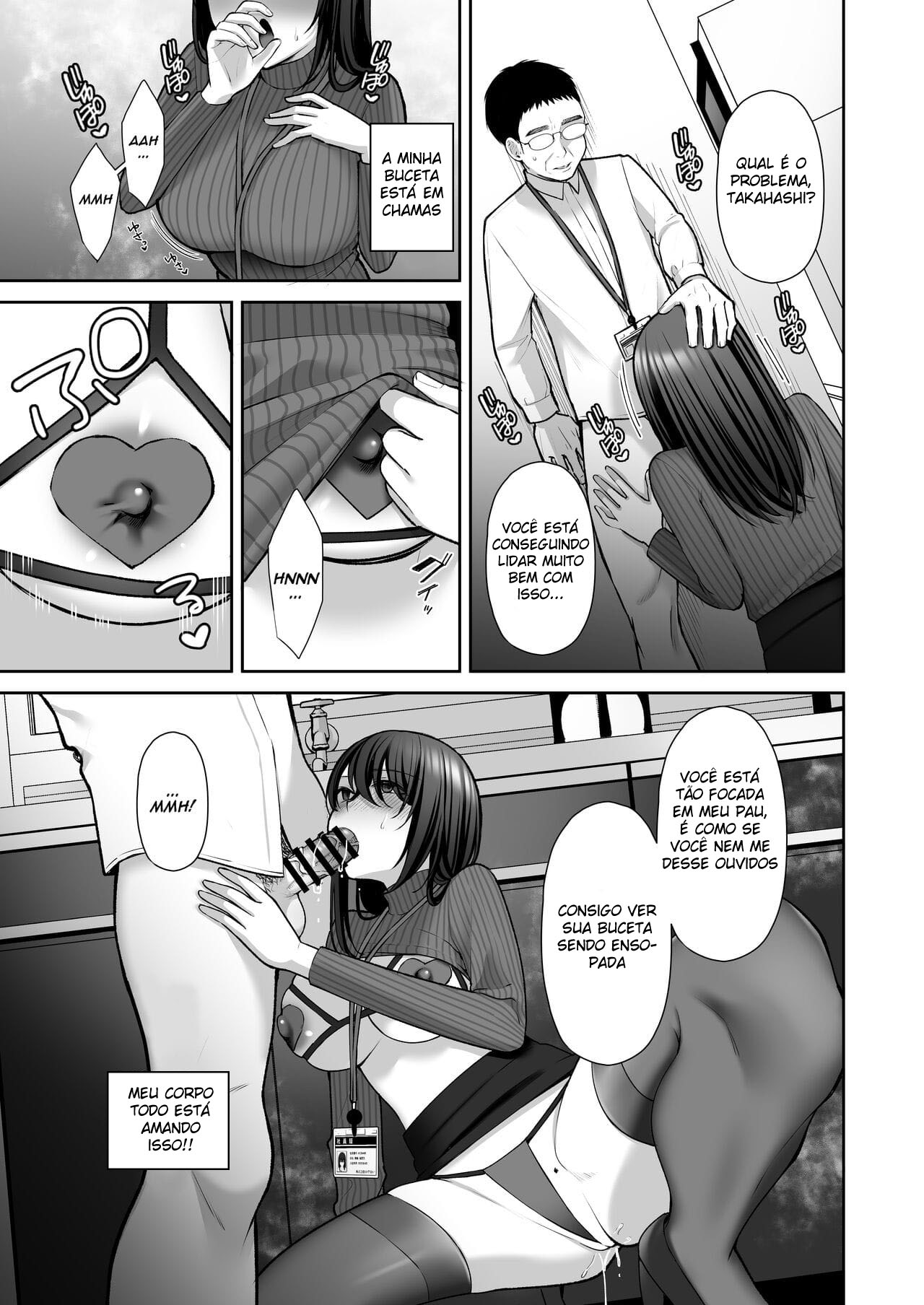 Masoquista em  treinamento para Onahole que é uma secretária gostosa - Foto 23