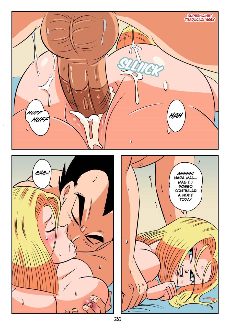 Vegeta dando um trato na Bulma sua esposa, e na Androide 18 ao mesmo tempo - Foto 22