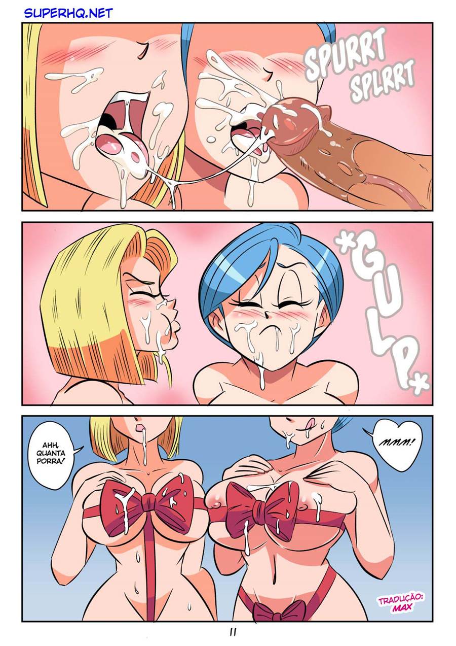 Vegeta dando um trato na Bulma sua esposa, e na Androide 18 ao mesmo tempo - Foto 13